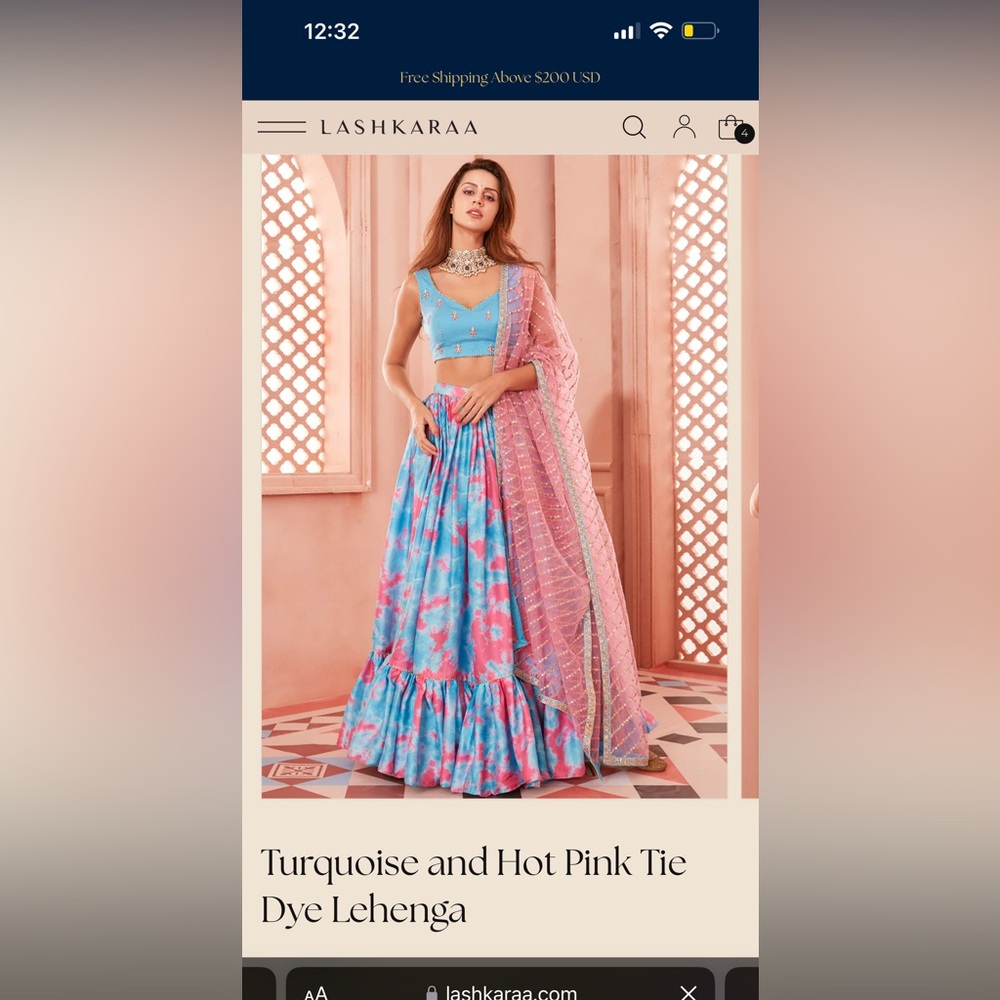 Tyed lehenga never worn before still brand new in box